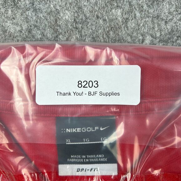 Nike Golf Shirt Mens Extra Large Red Dri Fit Short Sleeve Polo Golfer Casual Y2K - Picture 13 of 13